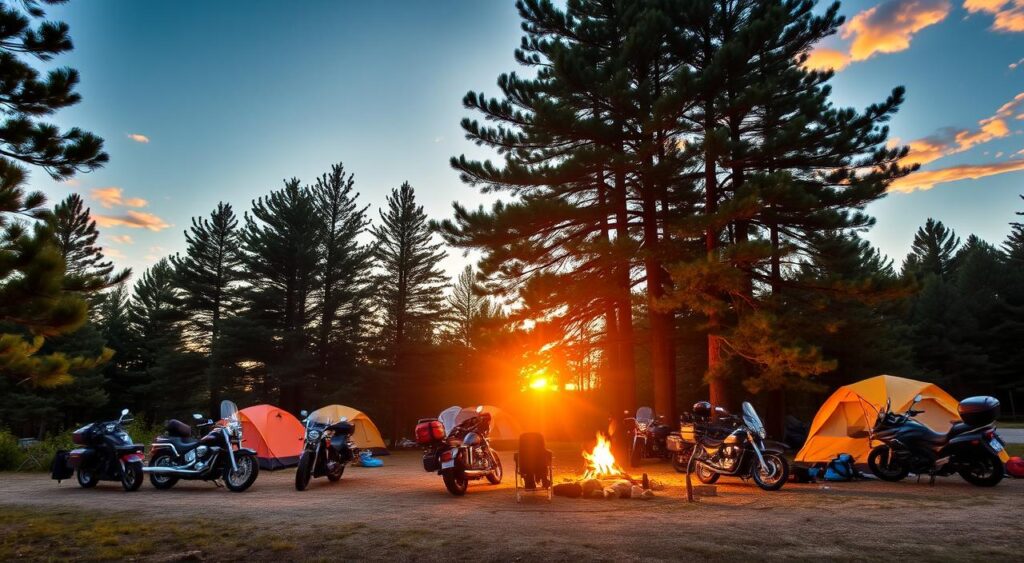 Midwest motorcycle camping adventures