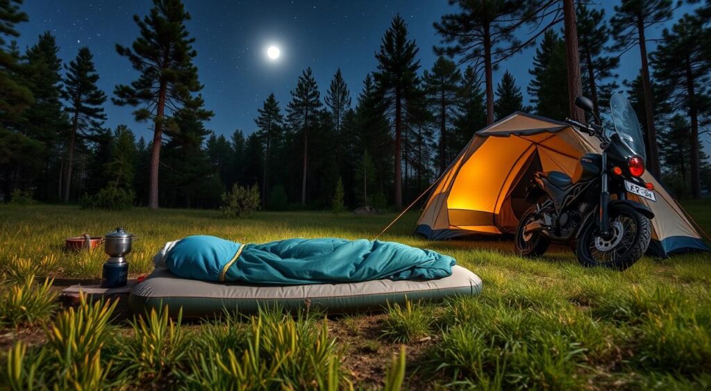 Motorcycle Camping Sleep System