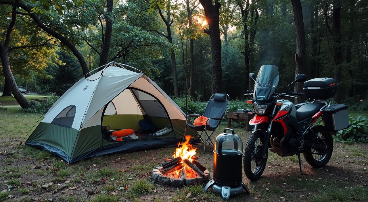 budget-friendly motorcycle camping ideas