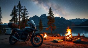 connecting with nature on motorcycle camping adventures