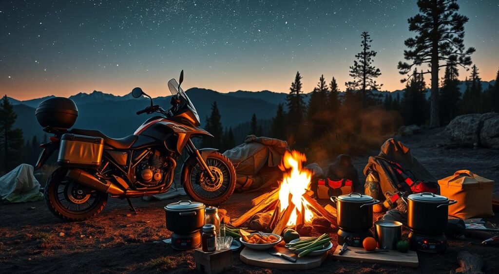 cooking tips for motorcycle campers