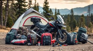 essential gear for motorcycle camping