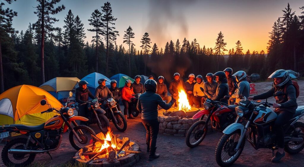 group dynamics in motorcycle camping