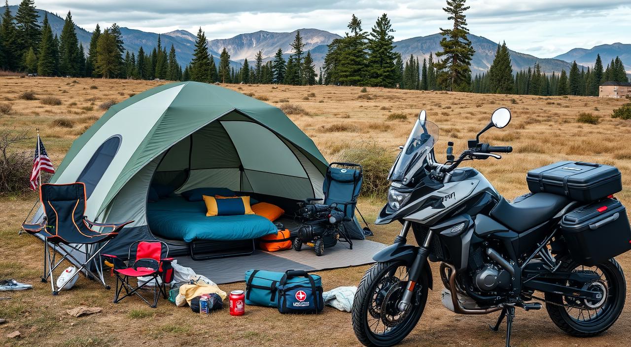 motorcycle camping checklist for a successful trip