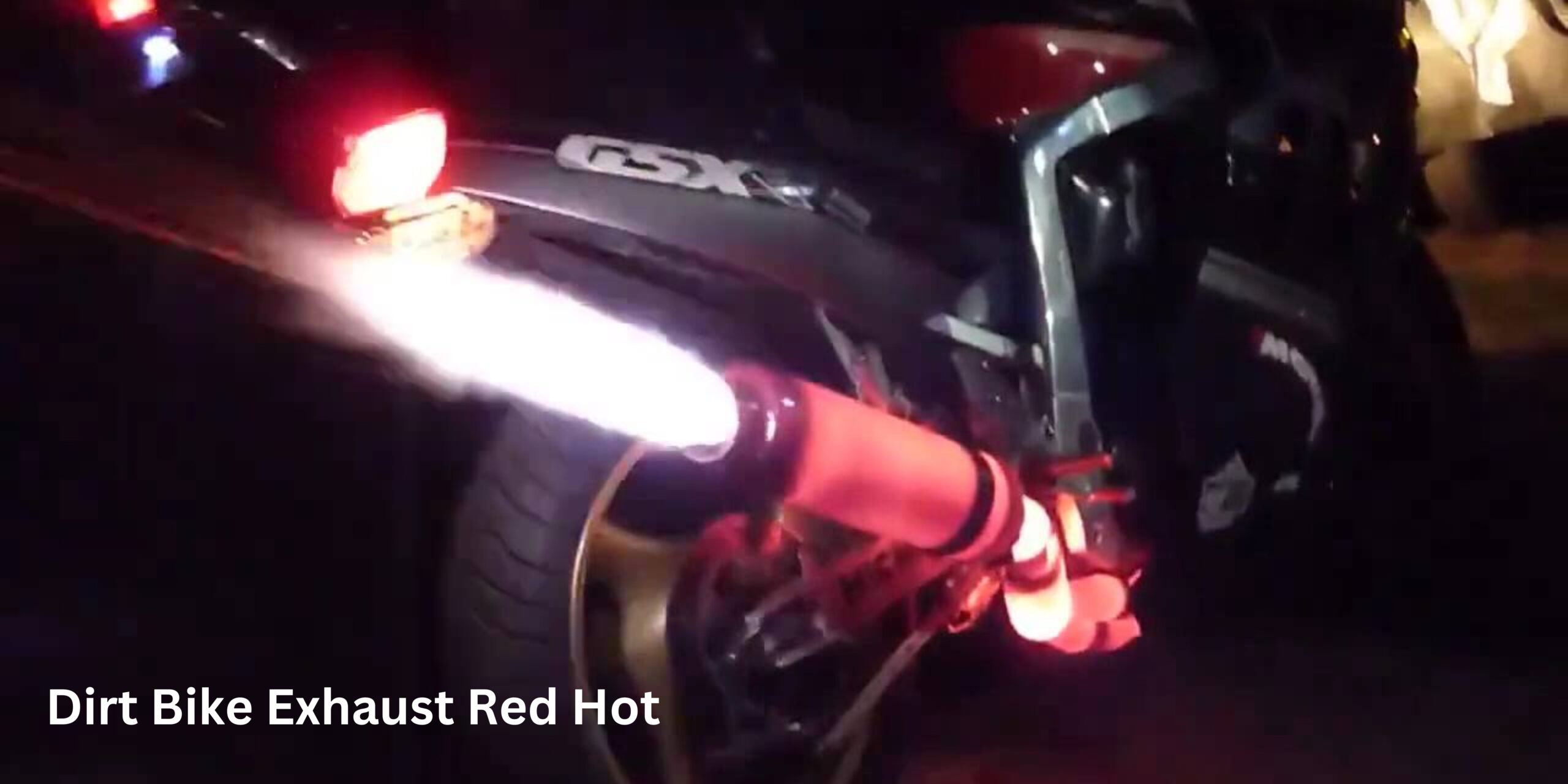 Dirt Bike Exhaust Red Hot